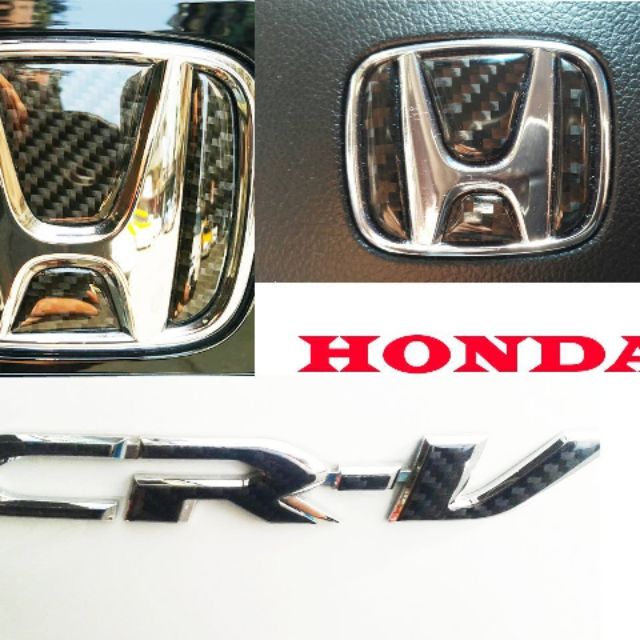 【翌迪】CARBON部品 HONDA / CRV-4 CARBON 方向盤 後廂蓋 車標 LOGO 貼片