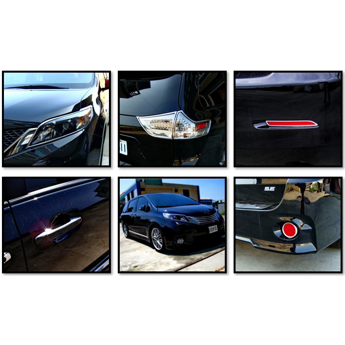 圓夢工廠 Toyota SIENNA 2010~2020 XL30 3代 前燈框 後燈框 車門把手蓋 車輪擋 方向盤陀螺