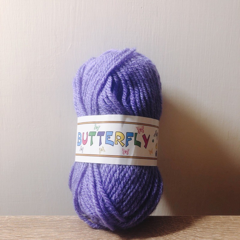 〈FAY〉中細 紫藍色 毛線球 手作 編織 圍巾 棒針 鉤針