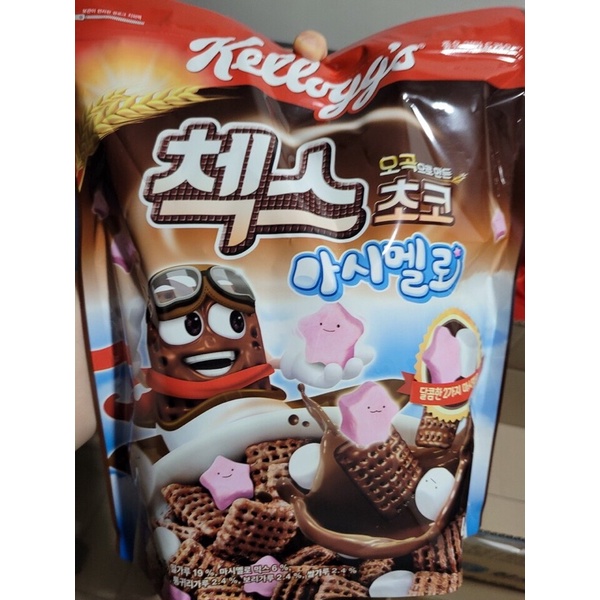 【現貨】韓國 家樂氏 巧克力格子 麥片 棉花糖 400g