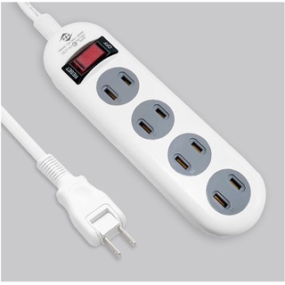 威電 過載斷電1開4座電源線組 延長線 CK2143 125VAC 15A 1650W 任意轉插頭 雙層被覆-【便利網】
