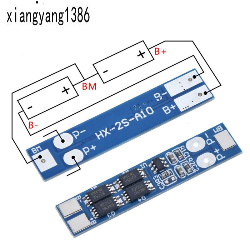 2s 7.4V 8A Li-ion 18650 鋰電池充電器保護板 8.4V 過流過充/過放電保護