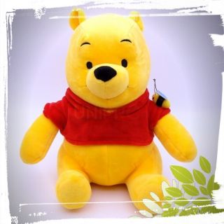 迪士尼 小熊維尼 Winnie the Pooh 坐姿 蜜蜂 維尼 絨毛玩偶 娃娃 26公