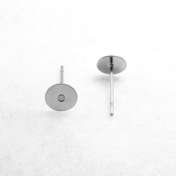 優品盛 6mm不鏽鋼平台耳針高品質316l 醫療級不鏽鋼不銹鋼耳釘耳環醫療鋼手作diy 1支3元 蝦皮購物
