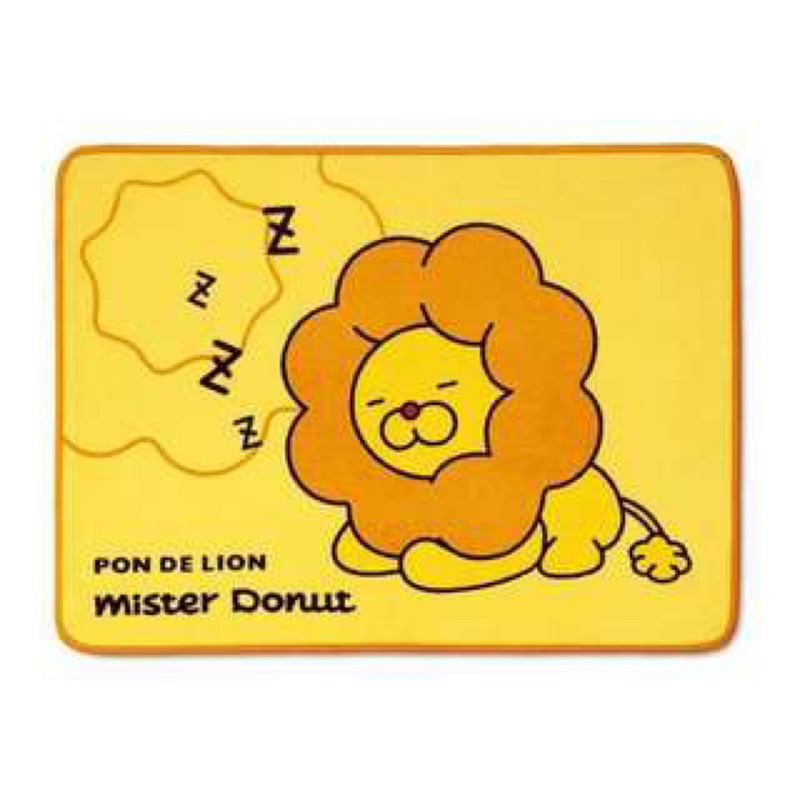 [全新] Mister Donut 波堤獅黃色珊瑚絨毛毯/涼毯