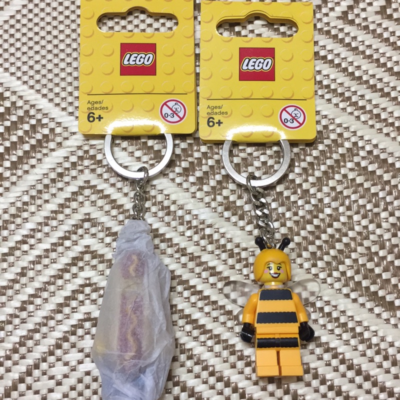 Lego 鑰匙圈 樂狗人 蜜蜂人 合售