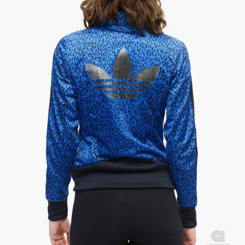 二手 Adidas Originals 藍色豹紋薄外套