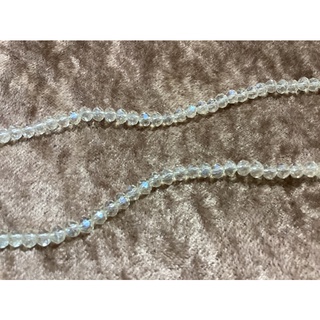 DIY 串珠 手鍊 項鍊 飾品 極淺黃 輕奢 氣質 水晶玻璃珠 琉璃珠 珠子 4.4mm 灰色 $75/整串約135顆