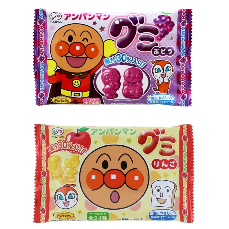日本 FUJIYA 不二家 麵包超人軟糖（葡萄/蘋果）