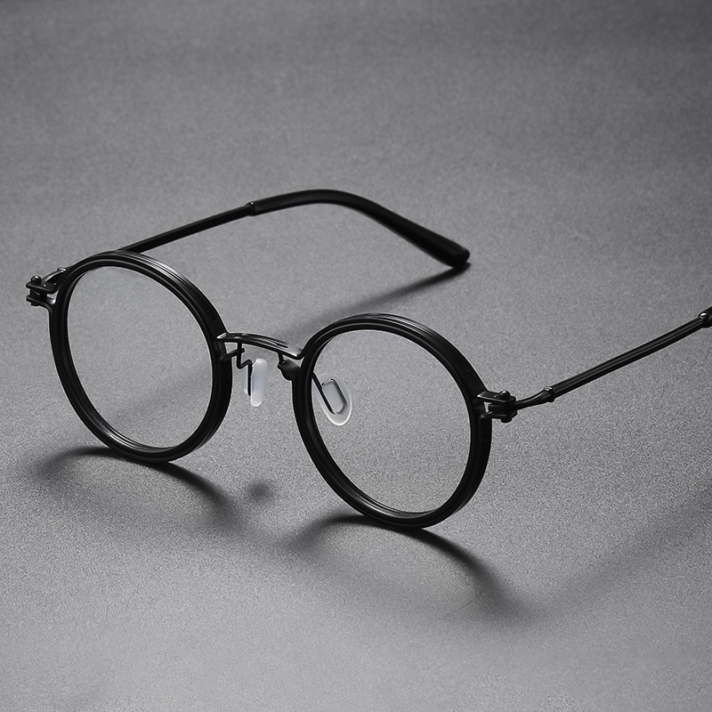 圓形復古防抗藍光眼鏡黑色框眼鏡女網紅同款近視眼鏡無度數圓框日系眼鏡老花眼鏡