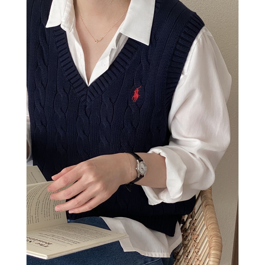【現貨】美國代購 🇺🇸 Polo Ralph Lauren 經典 刺繡 小馬 針織 麻花 無袖 背心
