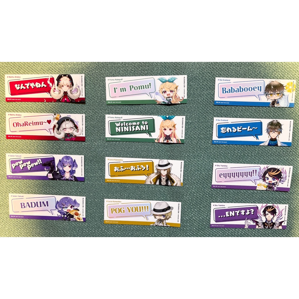全新 彩虹社nijisanjien 安利美特咖啡 特典名言貼紙 Shu Luca Ike Pomu Reimu 蝦皮購物