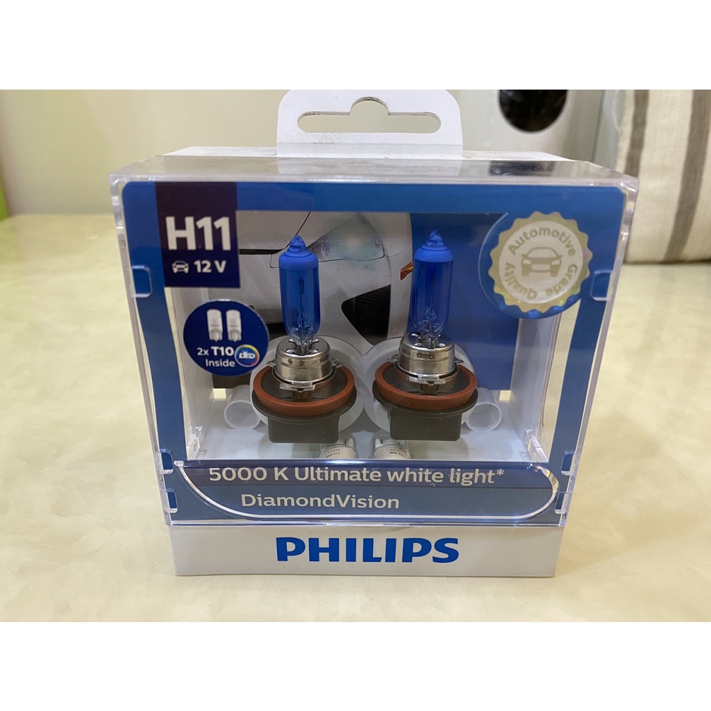 全新 " 公司貨 PHILIPS 飛利浦 H11 藍鑽之光 " 贈 T10 LED 燈泡 售價 1288元