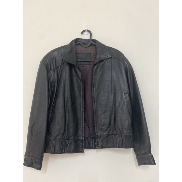 二手真皮皮衣 leather jacket