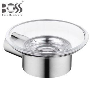 《BOSS》304不鏽鋼肥皂架 D-13004 香皂架 304不銹鋼 霧面刷線 附活動式玻璃皂盤 臺灣製造