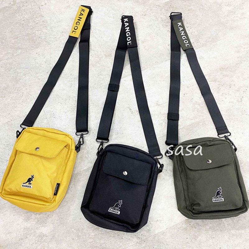 4色# 台灣公司貨 KANGOL 袋鼠 小方包 斜背包 側背包 小包 背帶可拆卸