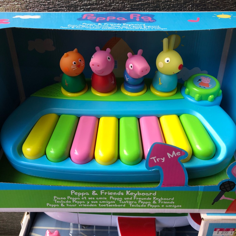 現貨 正版授權 粉紅豬小妹鋼琴公仔組 粉紅豬小妹 佩佩豬 鋼琴 樂器 音樂玩具