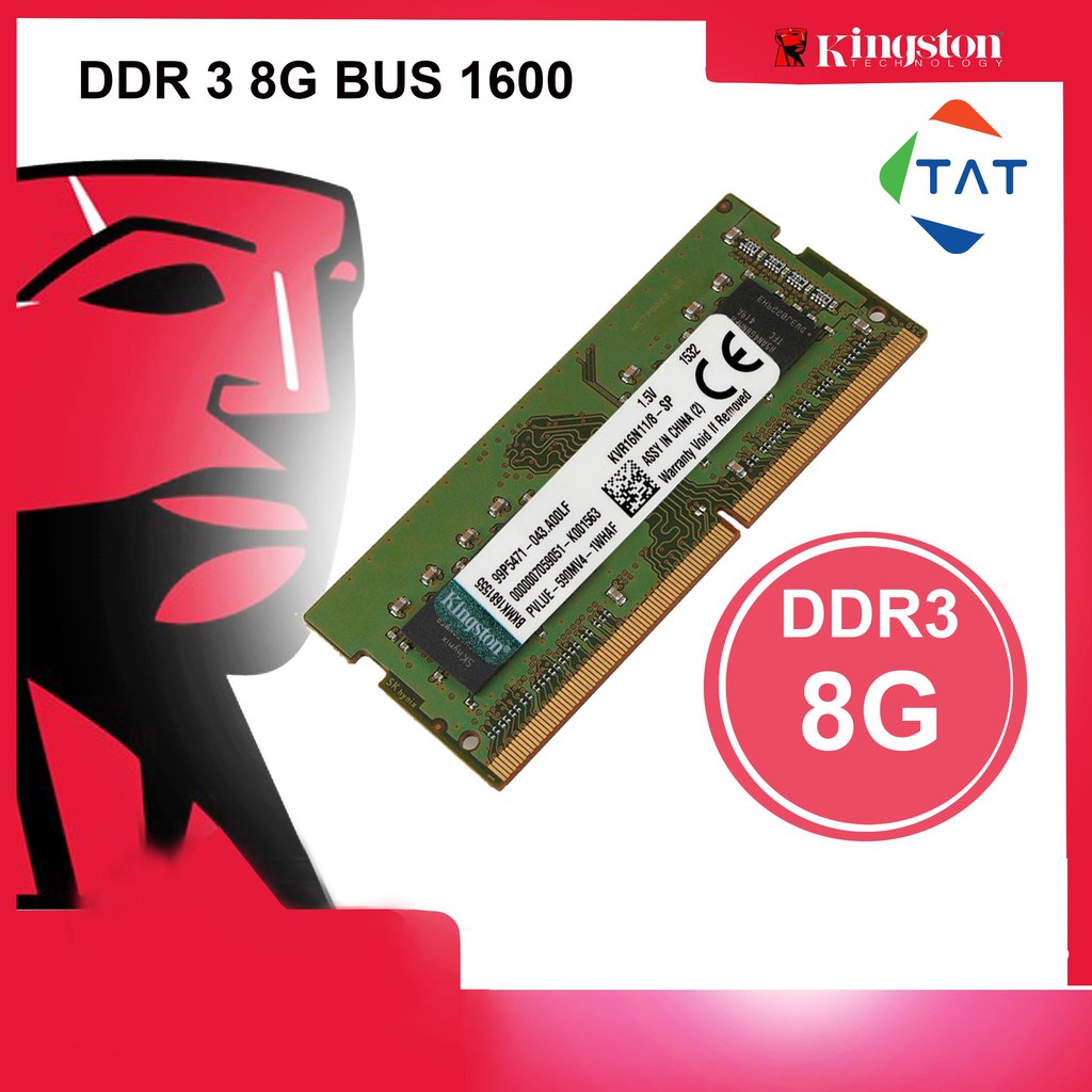金士頓 DDR3 8GB Bus 1600Hz PC3-12800 1.5V 筆記本電腦內存適用於 Macbook 1
