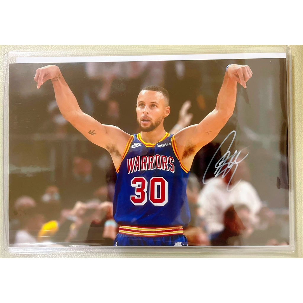 【小群收藏家】🔥庫里-Stephen Curry-認證親筆簽名相片NBA漂亮親簽-球員卡