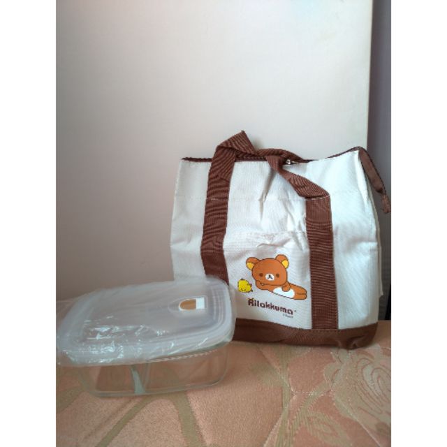 拉拉熊保鮮袋+保鮮盒(玻璃)