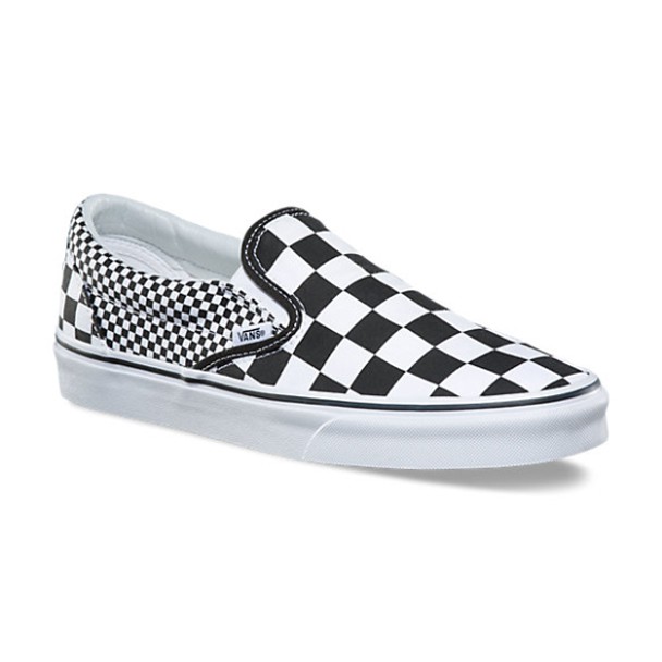 mix checker slip on vans