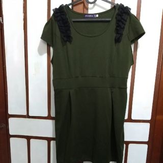 OB 墨綠色洋裝 二手 加大尺碼 #00149