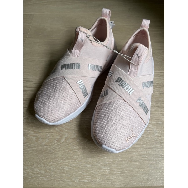 全新 PUMA 女童粉色免綁帶運動鞋球鞋 US13 18.5cm