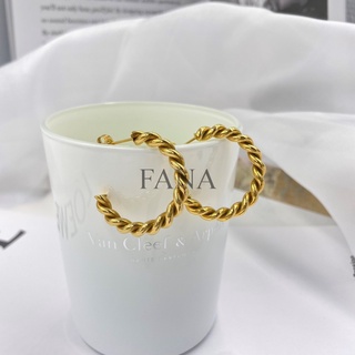 [FANA飾品] 臺灣現貨 法式環型耳環 簡約時尚耳環 麻花型耳環 繩結耳環小清新耳環 實拍現貨 耳環耳圈 E0018