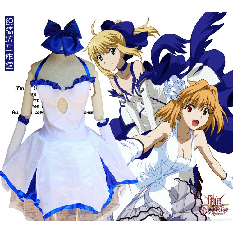 在台現貨 Fate Zero 型月10周年cos服sabercos服saber藍百合 蝦皮購物
