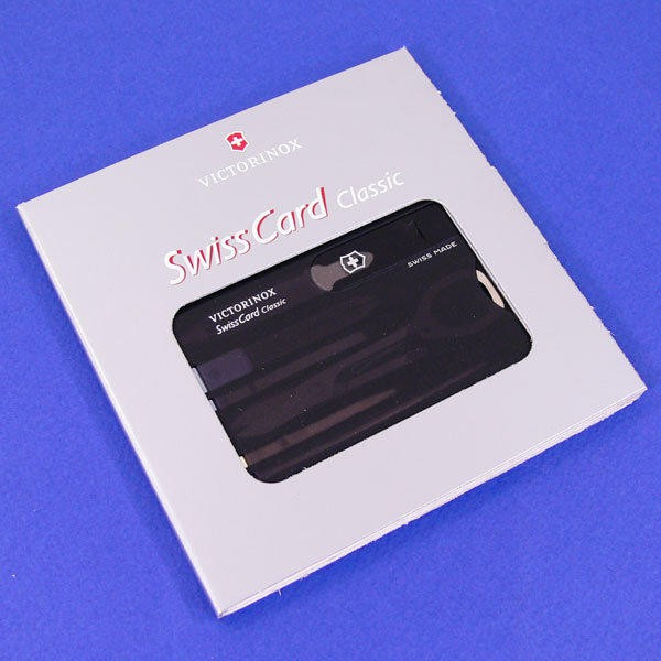 瑞士製造 維氏VICTORINOX 10用名片型瑞士卡瑞士刀-透明黑色(0.7133.T3)