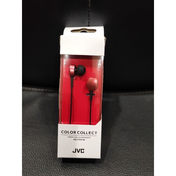 betty小豬-全新日本JVC HA-FX14霧感金屬質感耳機-紅 有線耳機（內附M、S、XS耳塞套)