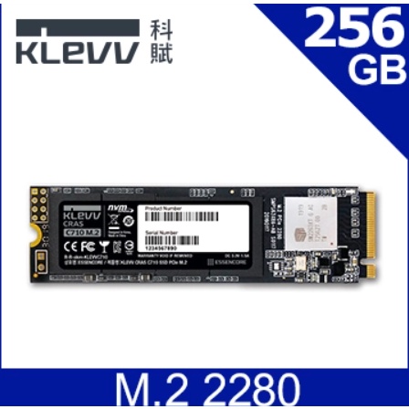 出清 M.2 SSD KLEVV 科賦 CRAS C710 256GB M.2 2280 PCIe NVMe 固態硬碟