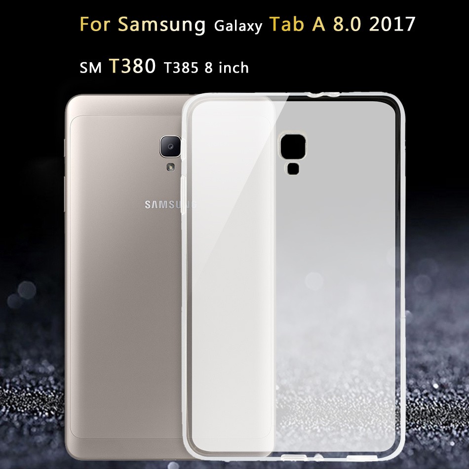 SAMSUNG 適用於三星 Galaxy Tab A 8.0 2017 SM-T380 T385 超薄果凍啞光軟 TPU