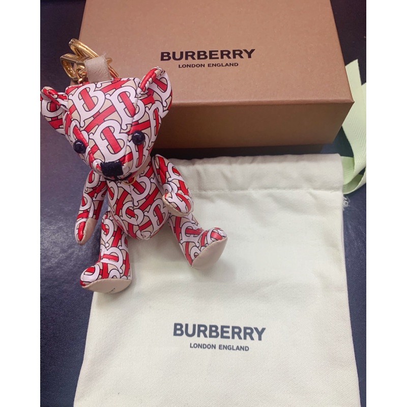 Burberry 紅白BT全皮革小熊（正貨）