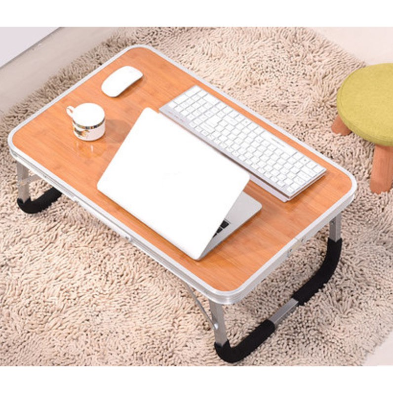 [RR小屋] 筆記型電腦桌 竹木色 五色 床上桌 折疊 穩定 輕巧 學習小書桌 中號