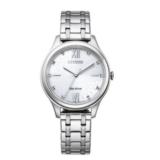 CITIZEN 星辰 光動能水波紋女錶 銀-32mm EM0500-73A【Watch On-line Store】