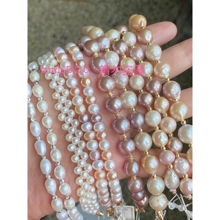 天然巴洛克珍珠單圈手鏈，淡水珍珠設計款手鏈，海水巴洛克珍珠，海水珍珠