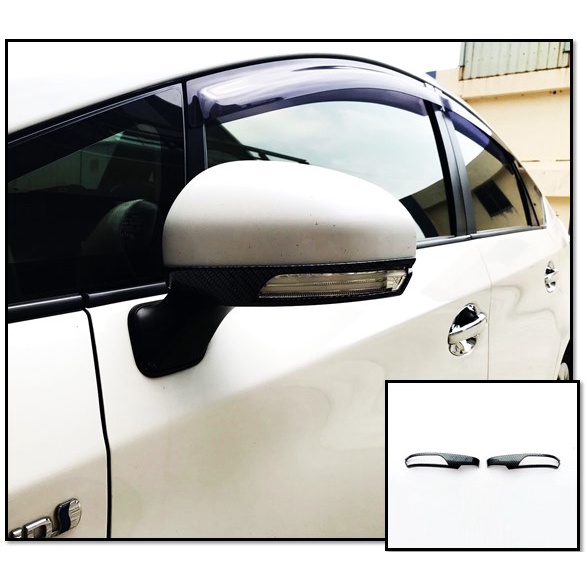 圓夢工廠 Toyota Prius a 2015~2021 Prius Alpha 碳纖紋 後視鏡 後照鏡燈框 方向燈框