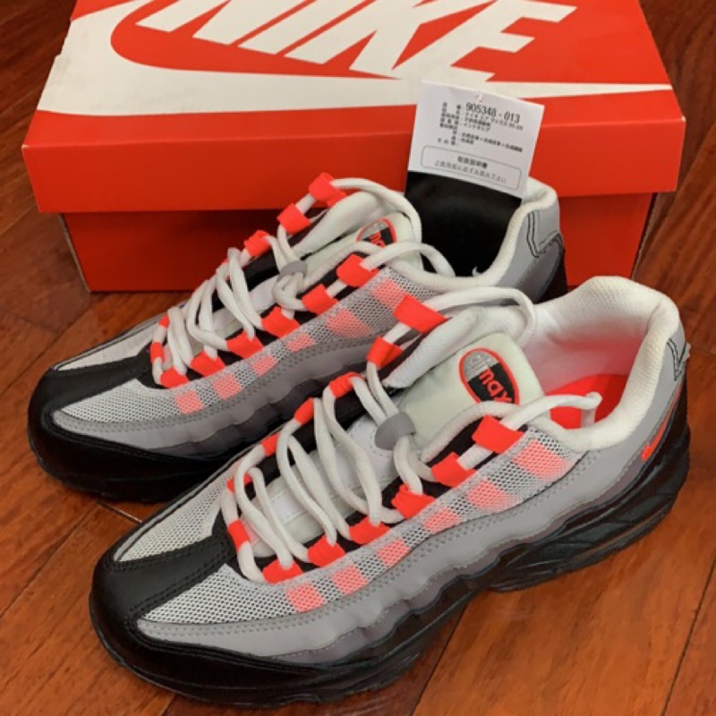 ✅全新🆕超便宜‼️Nike Air Max 95 OG白灰紅 SOLAR RED 氣墊 慢跑鞋 AT2865-100