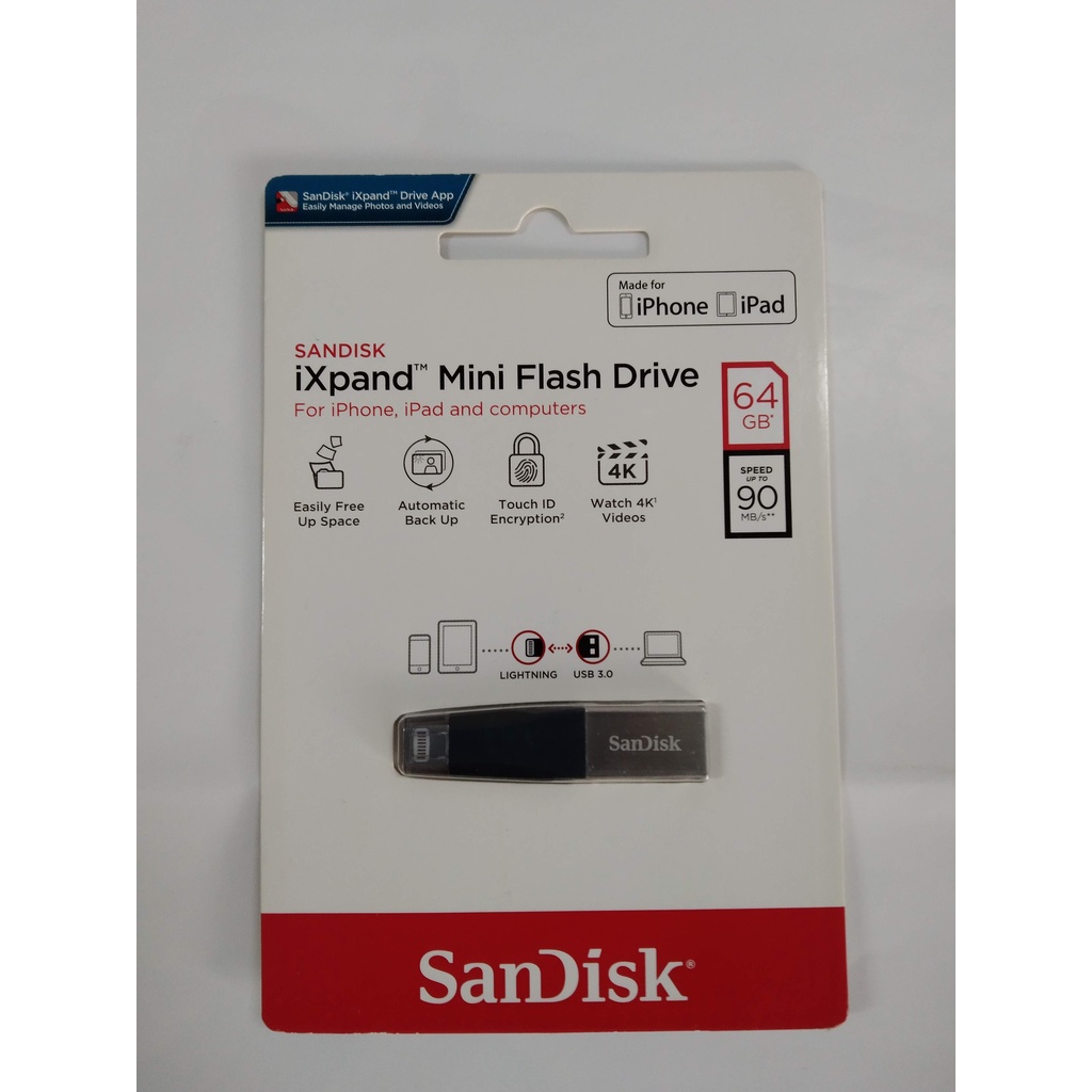 sandisk ixpand mini 迷你usb隨身碟 64gb usb3.0 for iphone ipad