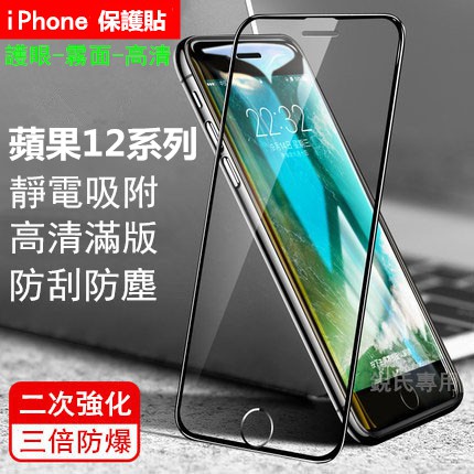 【現貨】iPhone 12 Pro Max Mini 鋼化玻璃保護貼 護眼膜 防偷窺 全覆蓋玻璃貼 蘋果保護膜 9H防刮