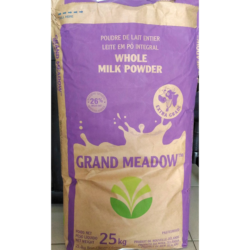 (TIEN-I 天一食品原料)紐西蘭GRAND MEADOW全脂奶粉 可沖泡飲用，製作飲料冰品烘焙食品加工 25kg/袋