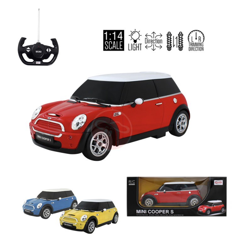 【艾蜜莉生活館】1比14 MINI COOPER S遙控車/1/14搖控車 寶馬BMW (瑪莉歐公司貨)1:14