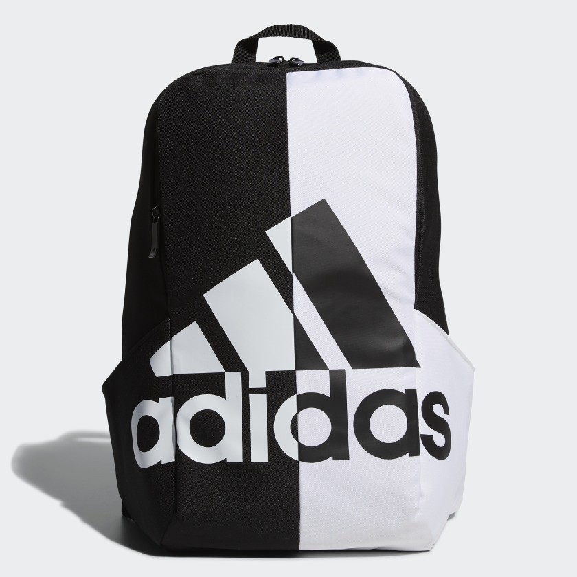 Adidas黑白對比大LOGO運動後背包-NO.FM6891