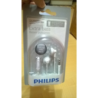 PHILIPS 重低音耳塞式耳機 SHE2105WT 白色款（免運）