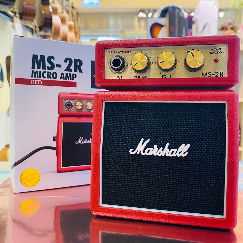 ﹝金鈺樂器﹞Marshall MS-2R 迷你電吉他音箱Micro Stack 紅色 1W