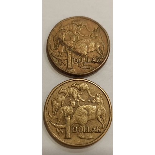 澳洲'1994-84年/1元（伊麗莎白二世）*2枚