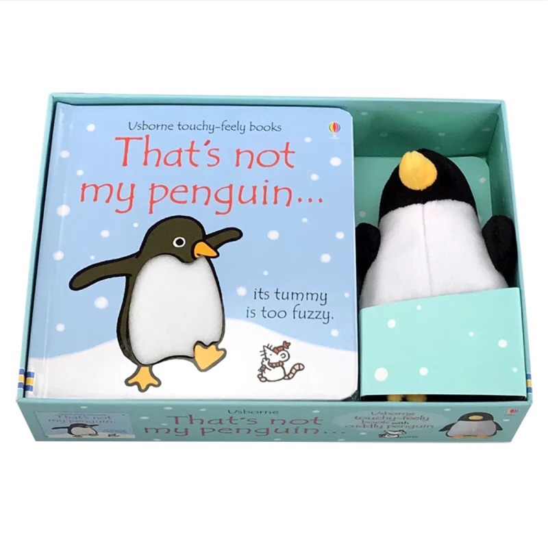 英文原版that S Not My Penguin Soft Toy 那不是我的企鵝厚頁觸摸盒裝附絨毛娃娃企鵝 蝦皮購物
