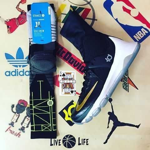 STANCE Fusion 籃球 hiero 黑螢光綠線 專業籃球襪 中筒襪 L號 非NBA 打球休閒均可 襪子
