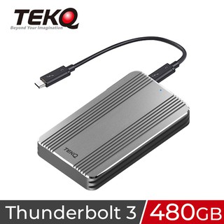 TEKQ Rapide 480G Thunderbolt 3 PCIe NVMe M.2 SSD 外接式固態硬碟 太空灰